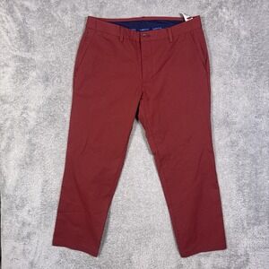 Vineyard Vines OTG Pants Mens 34x26 Red On The Go Pant Performance Golf Flex